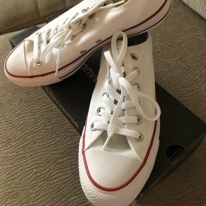 NEW white converse tennis shoes